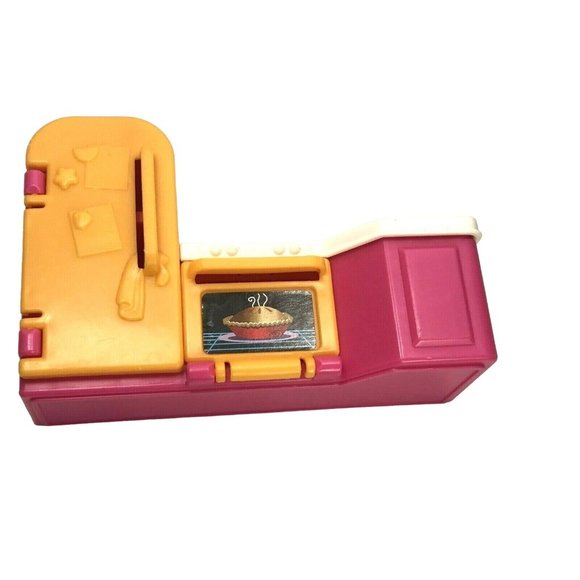 Fisher Price My First Dollhouse Kitchen Refrigerator Sink Stove Pink Orange 1 Pc - Picture 7 of 12